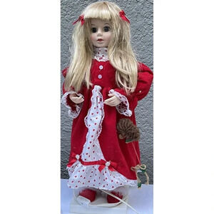 Vintage Telco Motionettes Of Christmas 1989 Blonde Girl in Nightgown & Slippers
